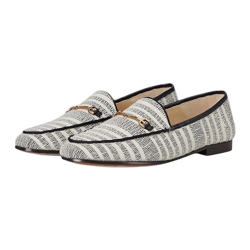 Sam Edelman Loraine Tailored Loafers Womens Size 5 Black Natural Comfort Slip On